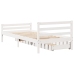 Estructura de cama sin colchón madera maciza blanca 90x190 cm