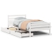 Estructura de cama sin colchón madera de pino blanca 90x200 cm