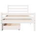 Estructura de cama sin colchón madera de pino blanca 90x200 cm