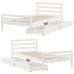 Estructura de cama sin colchón madera de pino blanca 90x200 cm