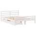 Estructura de cama sin colchón madera de pino blanca 150x200 cm