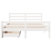 Estructura de cama sin colchón madera de pino blanca 150x200 cm