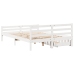 Estructura de cama sin colchón madera de pino blanca 150x200 cm