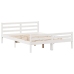 Estructura de cama sin colchón madera de pino blanca 150x200 cm