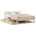 Estructura de cama sin colchón madera maciza de pino 160x200 cm