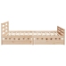 Estructura de cama sin colchón madera maciza de pino 160x200 cm