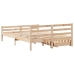 Estructura de cama sin colchón madera maciza de pino 160x200 cm