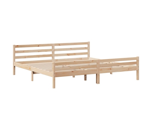 Estructura de cama sin colchón madera maciza de pino 180x200 cm