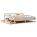 Estructura de cama sin colchón madera maciza de pino 200x200 cm