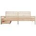 Estructura de cama sin colchón madera maciza de pino 200x200 cm