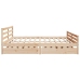 Estructura de cama sin colchón madera maciza de pino 200x200 cm