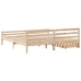 Estructura de cama sin colchón madera maciza de pino 200x200 cm