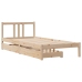 Estructura de cama sin colchón madera maciza pino 75x190 cm