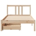 Estructura de cama sin colchón madera maciza pino 75x190 cm