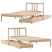 Estructura de cama sin colchón madera maciza pino 75x190 cm