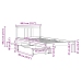 Estructura de cama sin colchón madera maciza pino 75x190 cm
