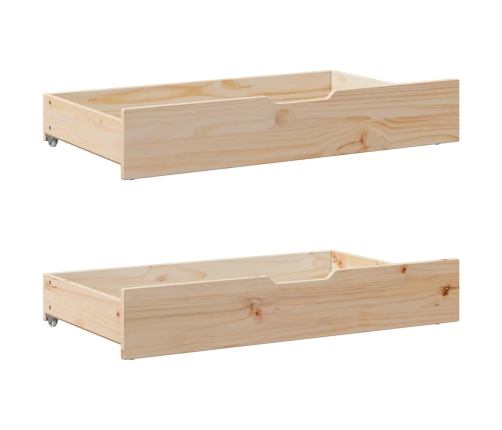 Estructura de cama sin colchón madera maciza de pino 90x190 cm