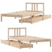 Estructura de cama sin colchón madera maciza de pino 90x190 cm