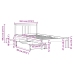 Estructura de cama sin colchón madera maciza de pino 90x190 cm