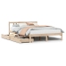 Estructura de cama sin colchón madera maciza de pino 135x190 cm