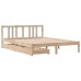 Estructura de cama sin colchón madera maciza de pino 135x190 cm