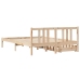 Estructura de cama sin colchón madera maciza de pino 135x190 cm