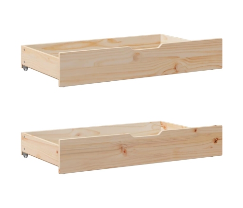 Estructura de cama sin colchón madera maciza de pino 135x190 cm