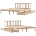 Estructura de cama sin colchón madera maciza de pino 135x190 cm