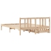 Estructura de cama sin colchón madera maciza de pino 140x190 cm