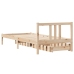 Estructura de cama sin colchón madera maciza de pino 90x200 cm