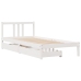 Estructura de cama sin colchón madera de pino blanca 90x200 cm
