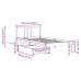 Estructura de cama sin colchón madera de pino blanca 90x200 cm