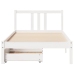 Estructura de cama sin colchón madera de pino blanca 90x200 cm