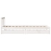 Estructura de cama sin colchón madera de pino blanca 90x200 cm