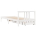 Estructura de cama sin colchón madera de pino blanca 90x200 cm