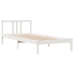 Estructura de cama sin colchón madera de pino blanca 90x200 cm