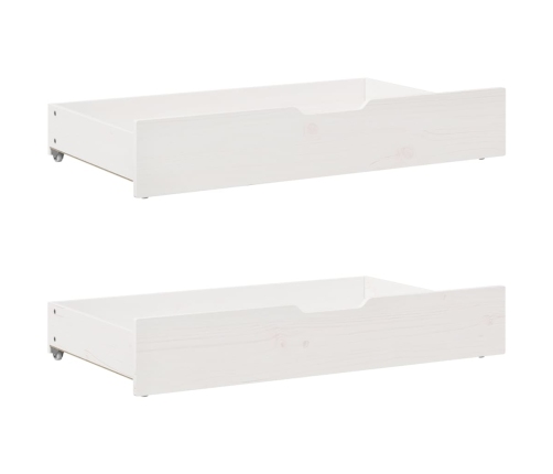 Estructura de cama sin colchón madera de pino blanca 90x200 cm