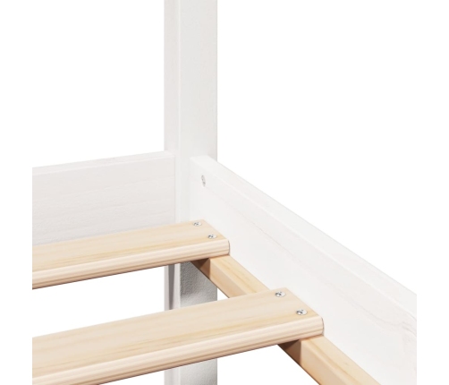 Estructura de cama sin colchón madera de pino blanca 90x200 cm