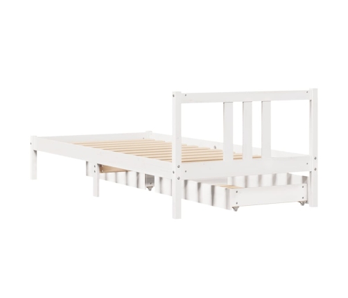 Estructura cama sin colchón madera maciza pino blanca 100x200cm