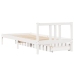 Estructura cama sin colchón madera maciza pino blanca 100x200cm