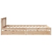Estructura de cama sin colchón madera de pino maciza 120x200 cm