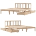 Estructura de cama sin colchón madera de pino maciza 120x200 cm