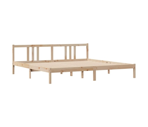 Estructura de cama sin colchón madera maciza de pino 180x200 cm