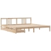 Estructura de cama sin colchón madera maciza de pino 200x200 cm