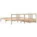 Estructura de cama sin colchón madera maciza de pino 200x200 cm
