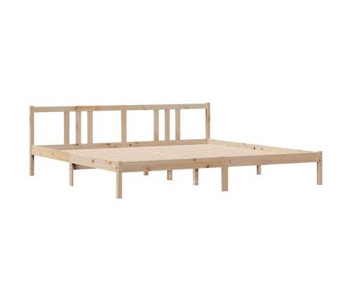 Estructura de cama sin colchón madera maciza de pino 200x200 cm
