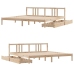 Estructura de cama sin colchón madera maciza de pino 200x200 cm