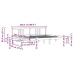 Estructura de cama sin colchón madera maciza de pino 200x200 cm