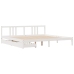 Estructura de cama sin colchón madera maciza blanca 200x200 cm