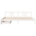 Estructura de cama sin colchón madera maciza blanca 200x200 cm